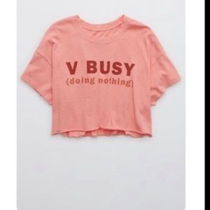 Aerie cropped tee